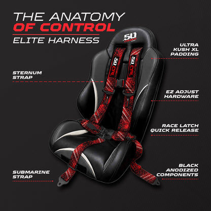 2" & 3" 4 point Harness - Elite Series Race Latch "EZ" Adjust Racing Harness