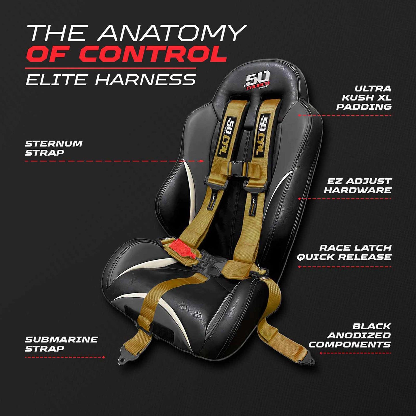 2" & 3" 4 point Harness - Elite Series Race Latch "EZ" Adjust Racing Harness