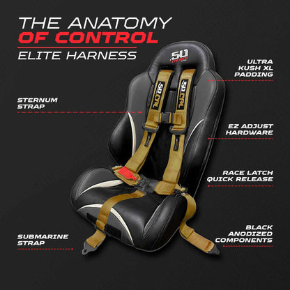 2" & 3" 4 point Harness - Elite Series Race Latch "EZ" Adjust Racing Harness