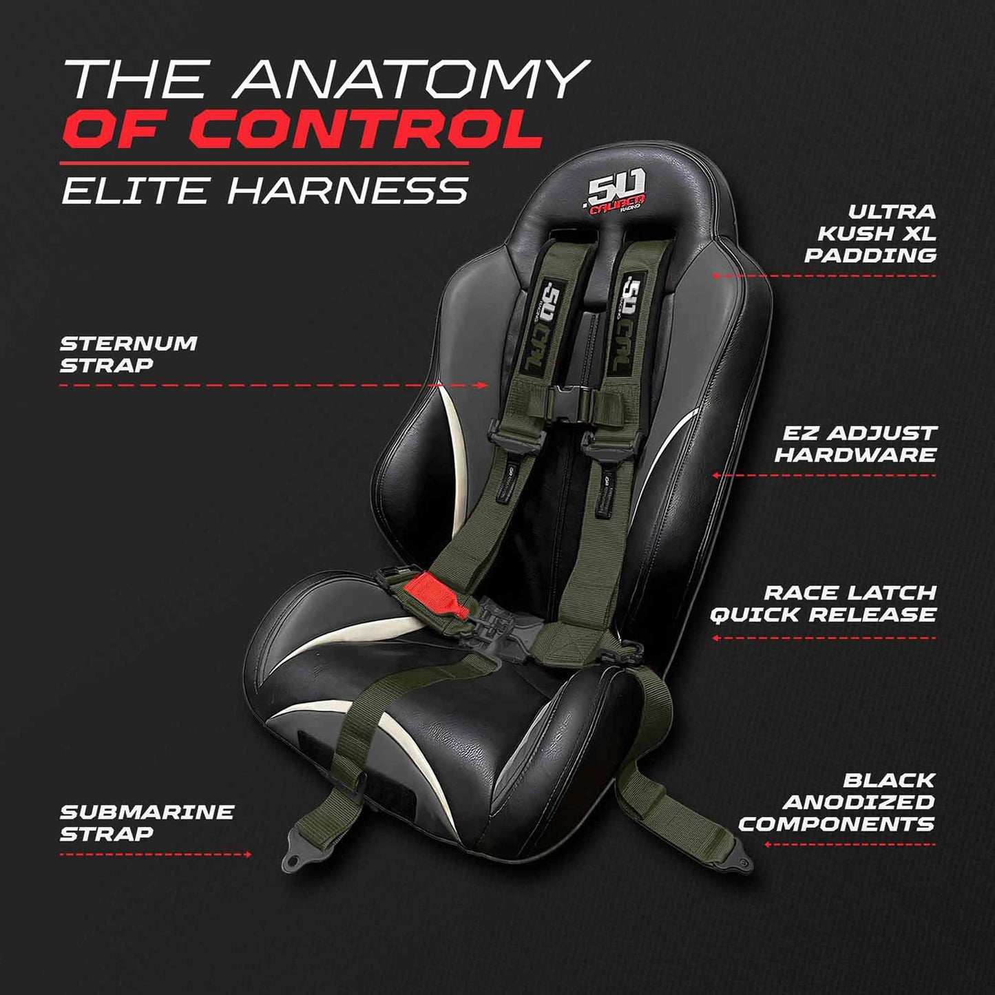 2" & 3" 4 point Harness - Elite Series Race Latch "EZ" Adjust Racing Harness