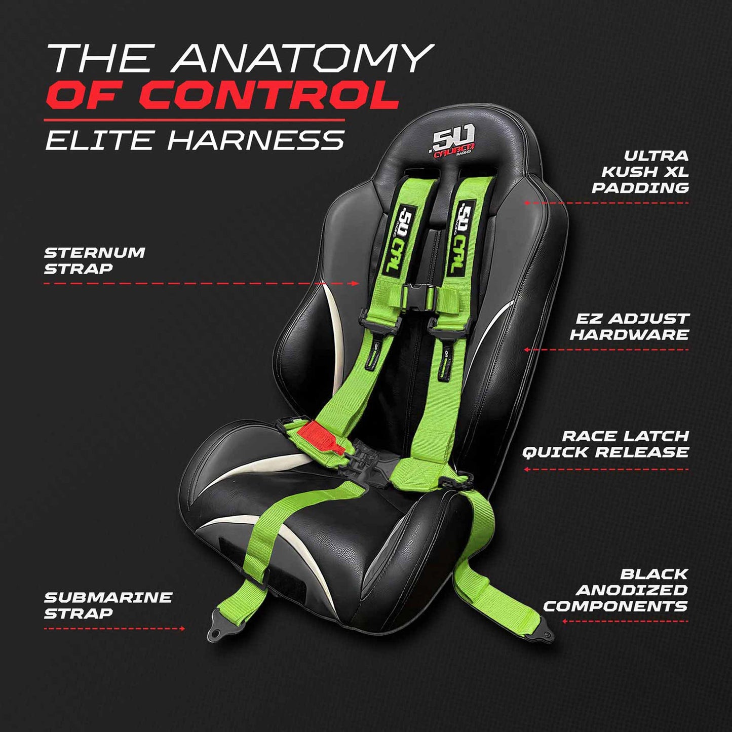 2" & 3" 4 point Harness - Elite Series Race Latch "EZ" Adjust Racing Harness