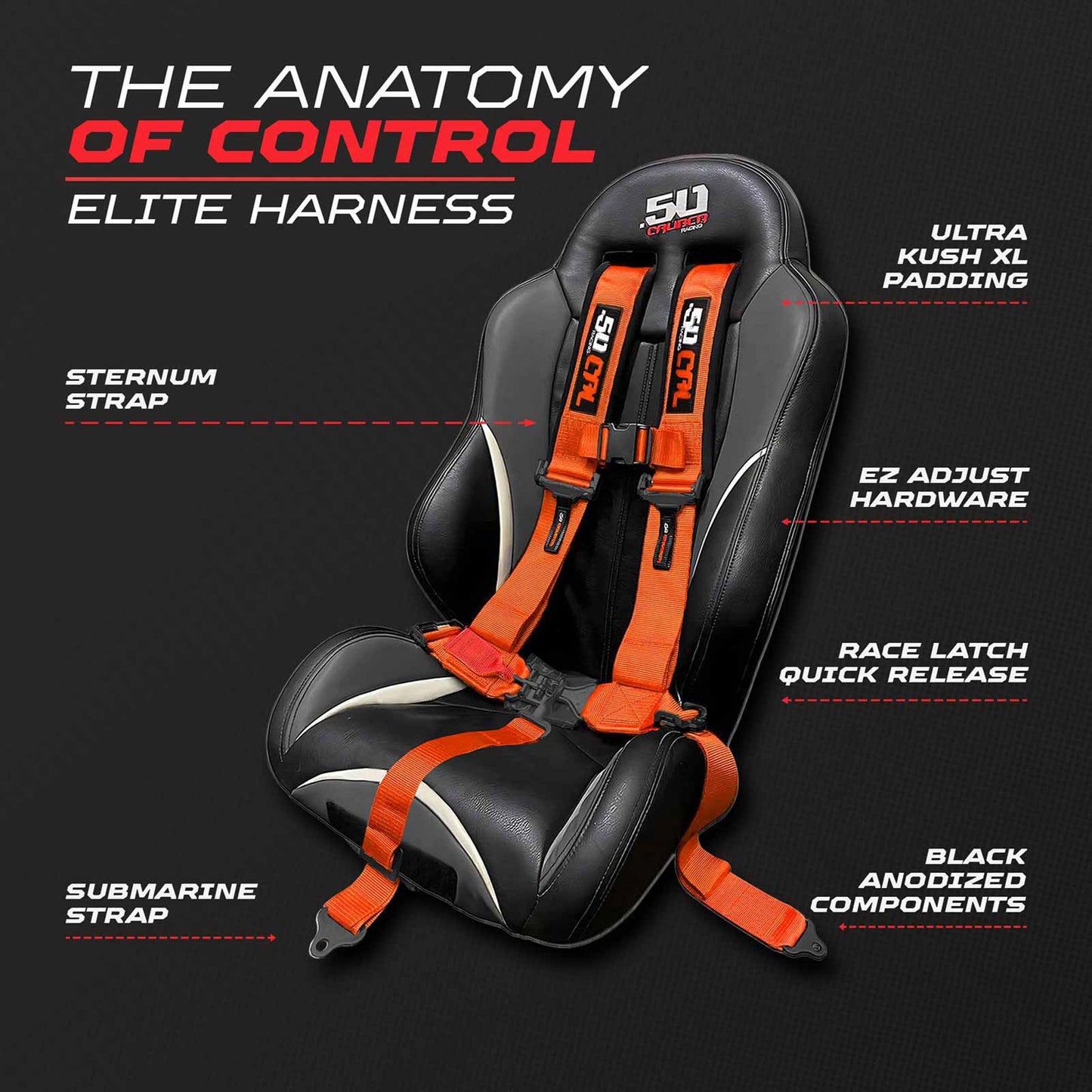 2" & 3" 4 point Harness - Elite Series Race Latch "EZ" Adjust Racing Harness