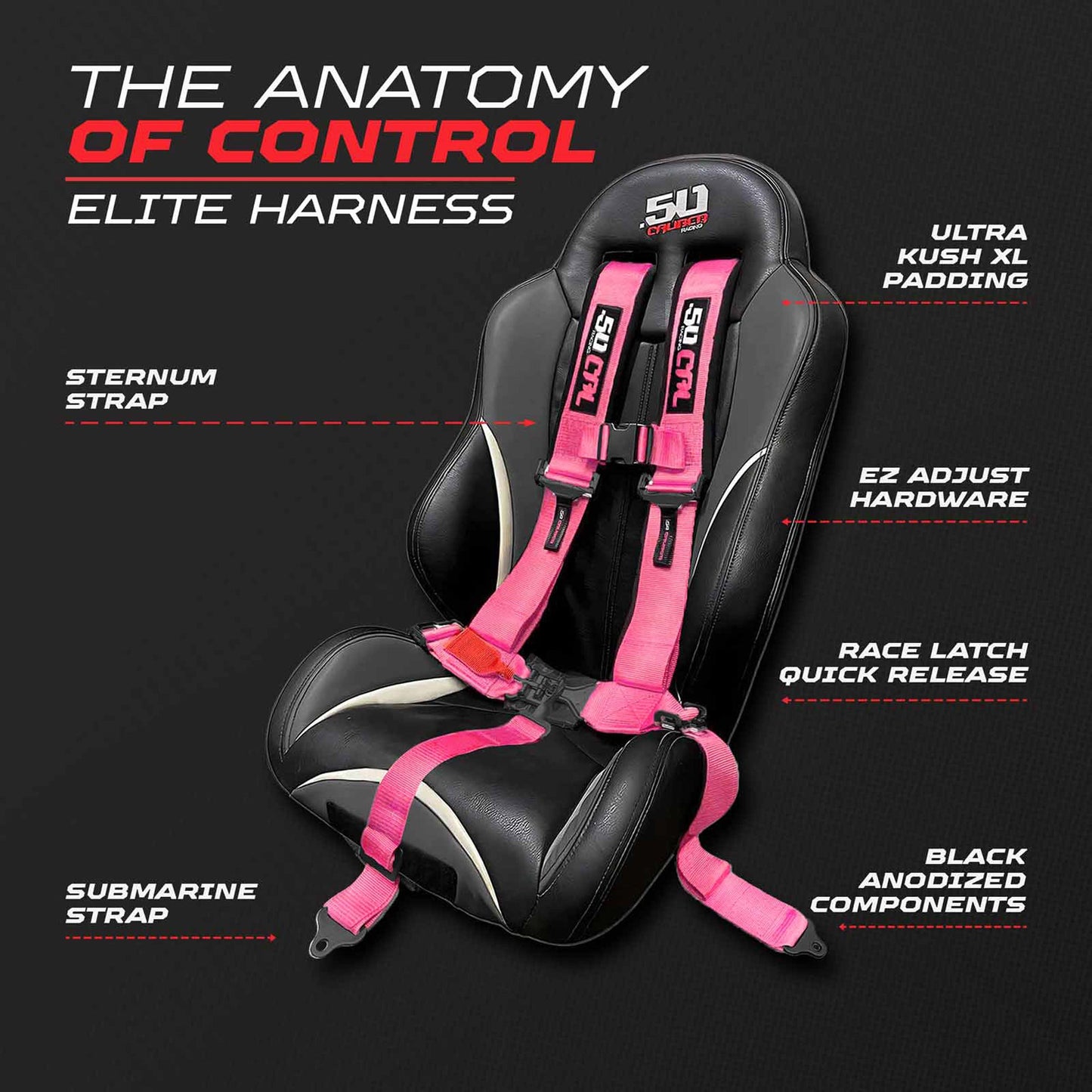 2" & 3" 4 point Harness - Elite Series Race Latch "EZ" Adjust Racing Harness