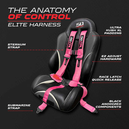 2" & 3" 4 point Harness - Elite Series Race Latch "EZ" Adjust Racing Harness