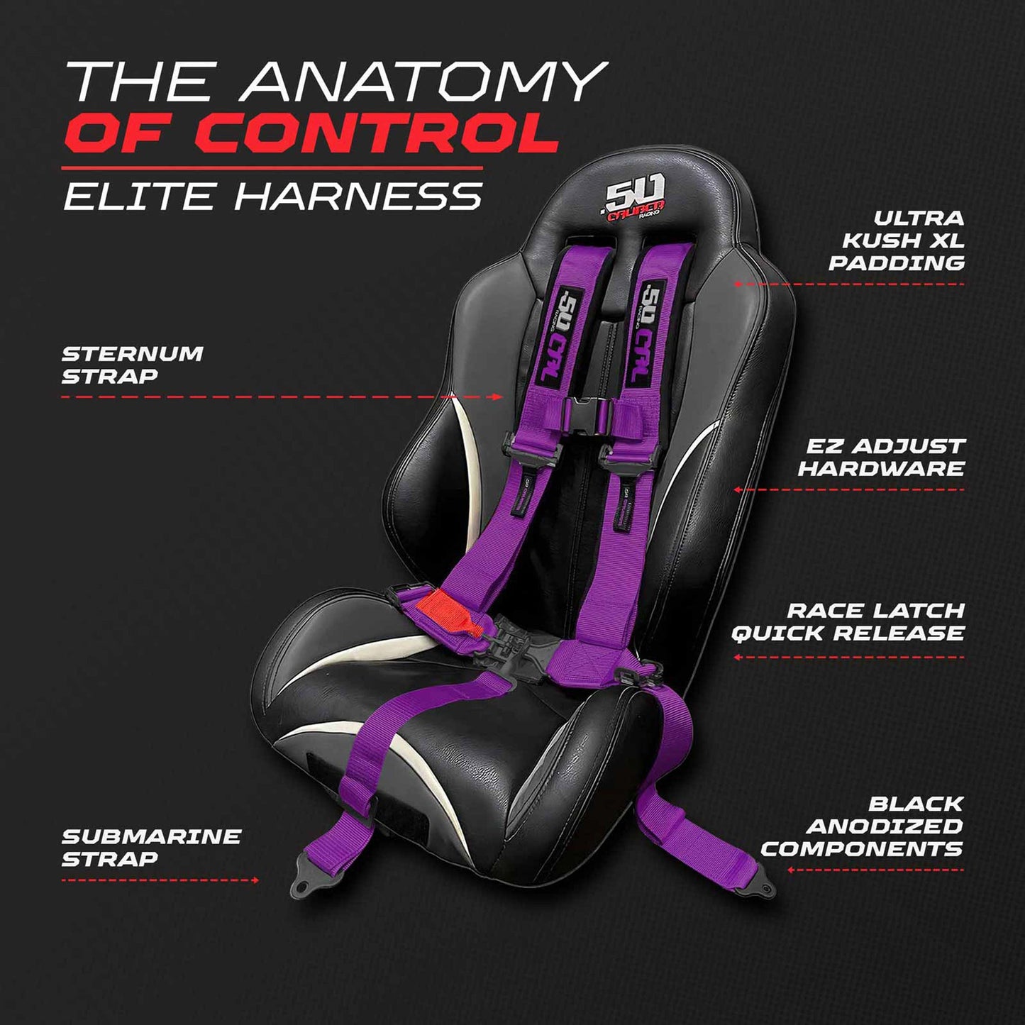 2" & 3" 4 point Harness - Elite Series Race Latch "EZ" Adjust Racing Harness