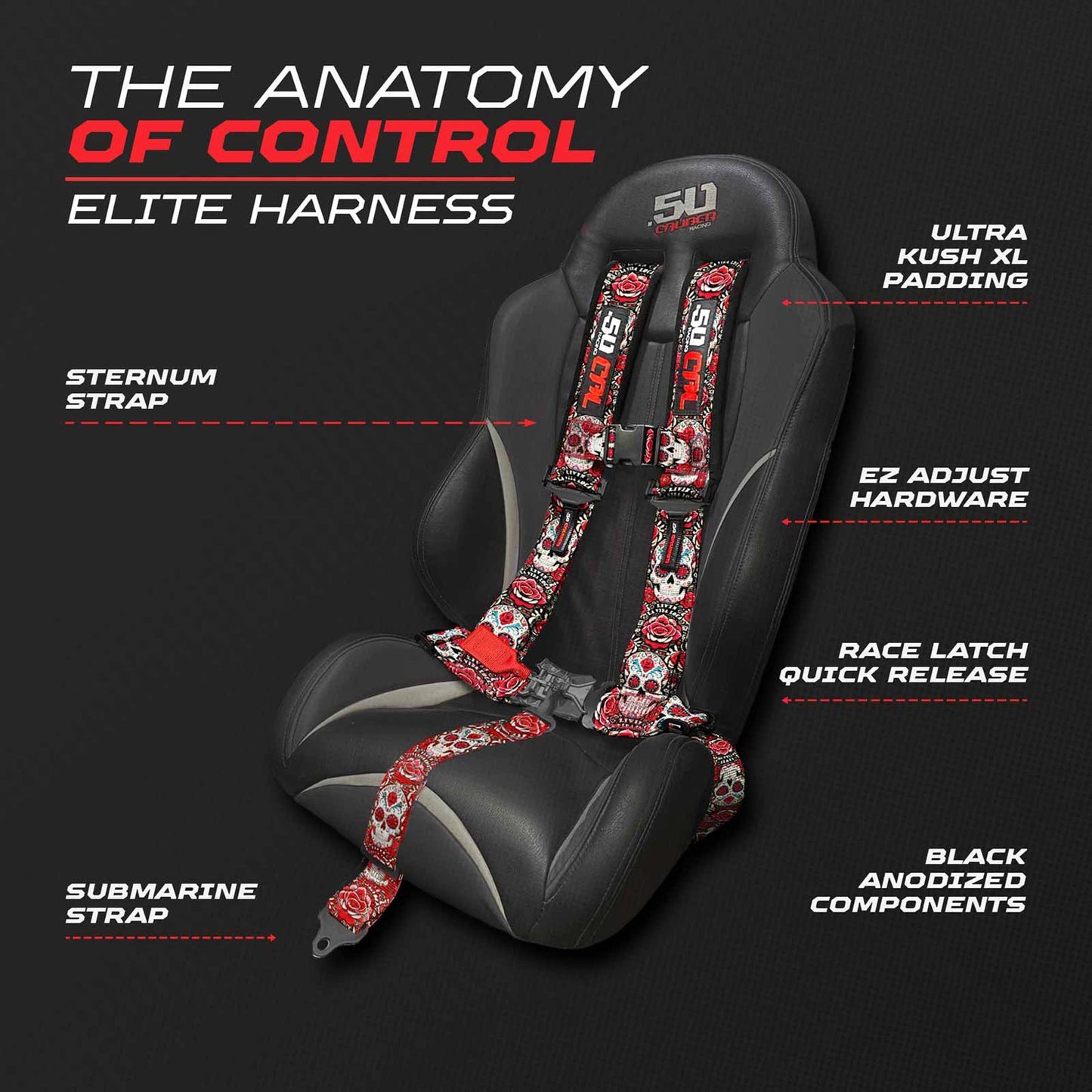 2" & 3" 4 point Harness - Elite Series Race Latch "EZ" Adjust Racing Harness
