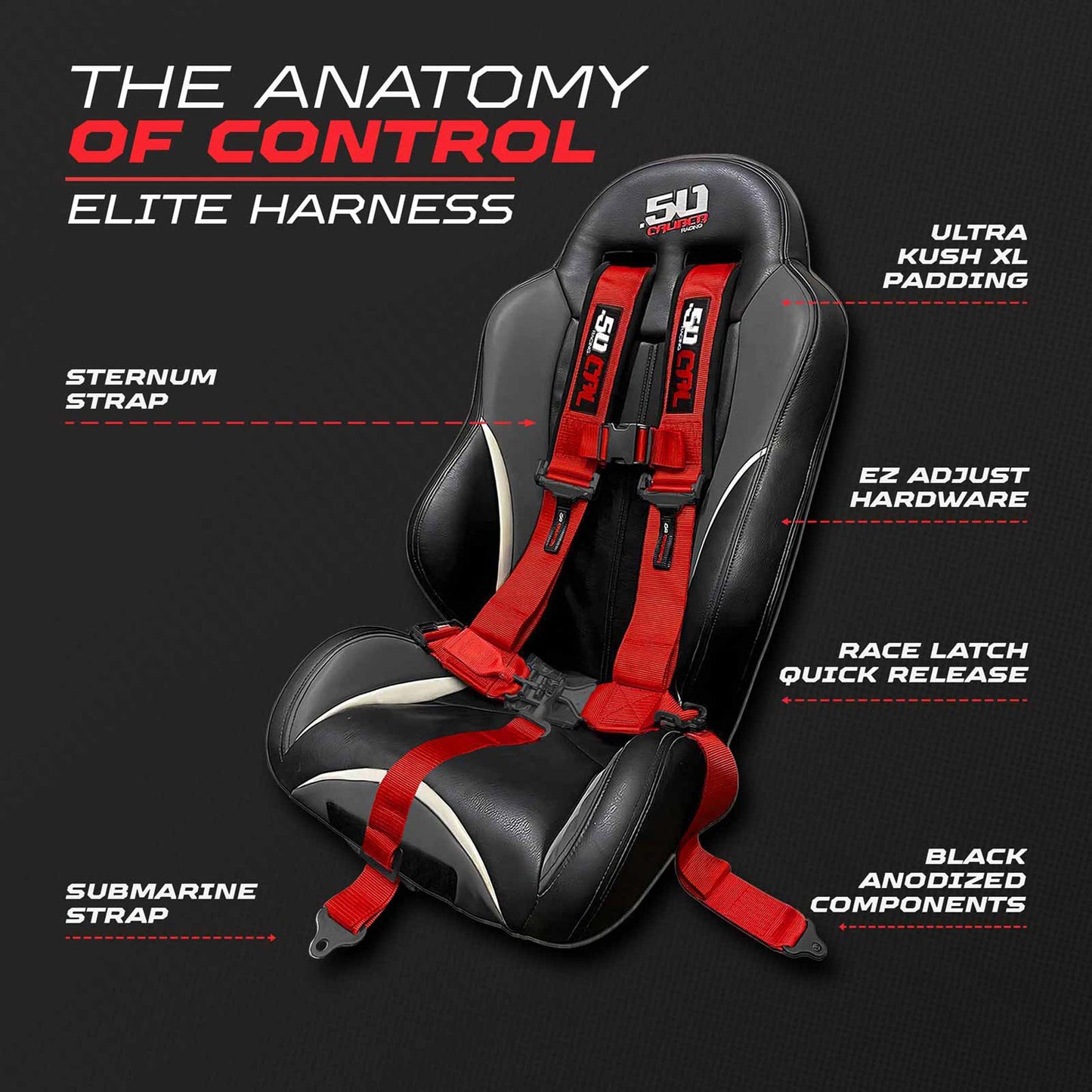 2" & 3" 4 point Harness - Elite Series Race Latch "EZ" Adjust Racing Harness