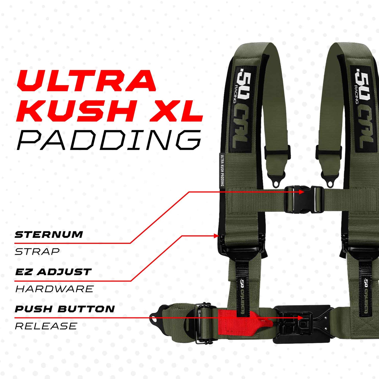 2" & 3" 4 point Harness - Elite Series Race Latch "EZ" Adjust Racing Harness