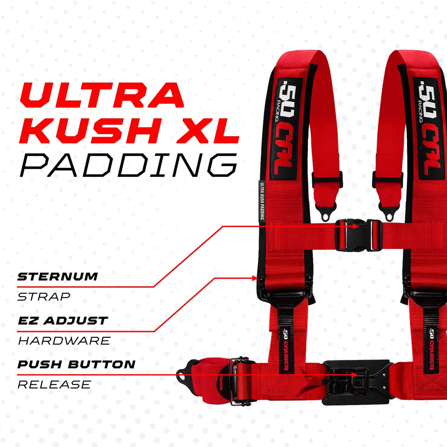 2" & 3" 4 point Harness - Elite Series Race Latch "EZ" Adjust Racing Harness