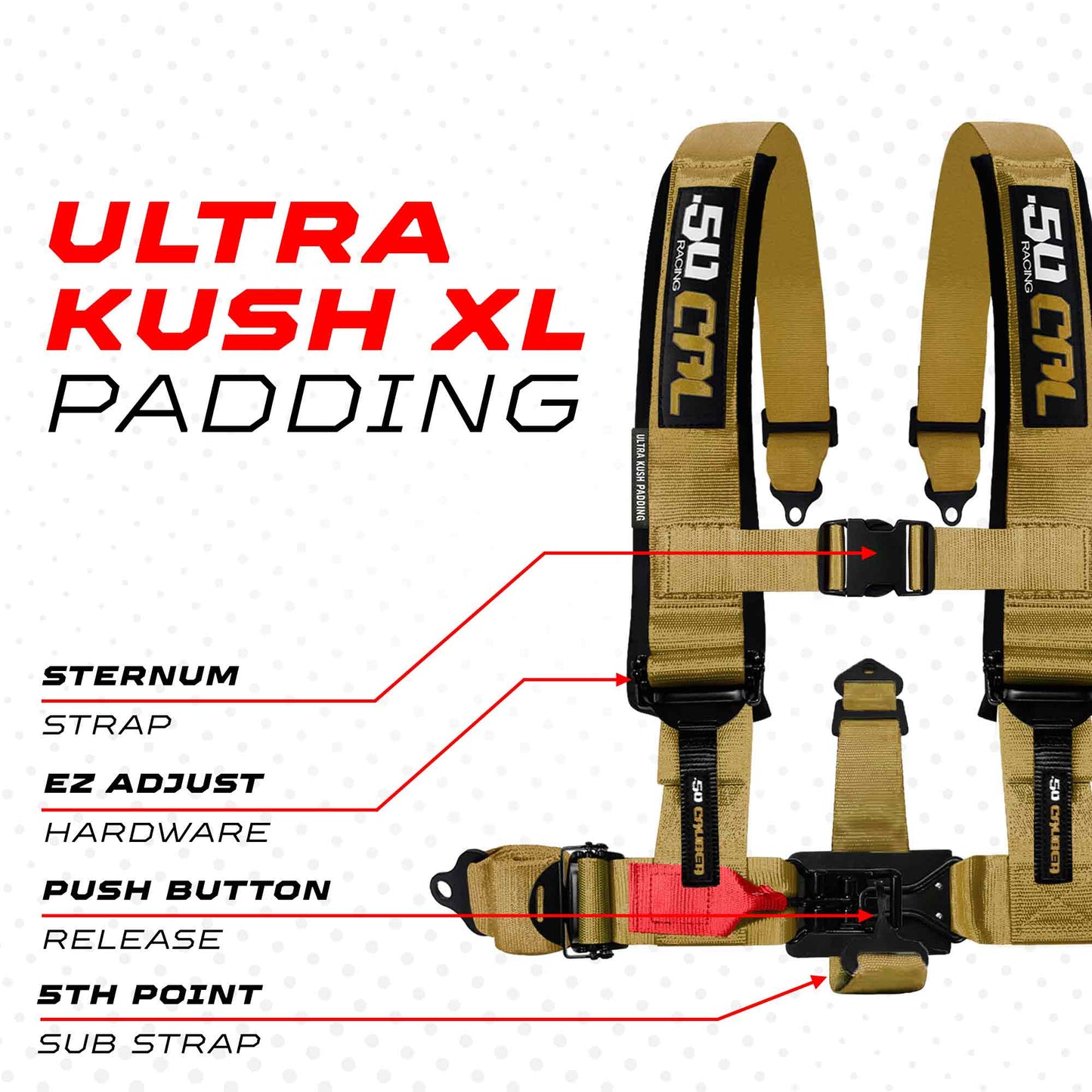 2" & 3" 4 point Harness - Elite Series Race Latch "EZ" Adjust Racing Harness