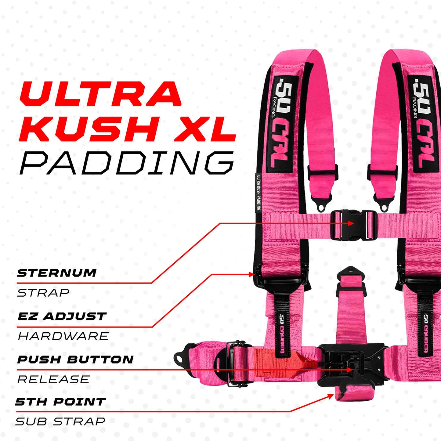 2" & 3" 4 point Harness - Elite Series Race Latch "EZ" Adjust Racing Harness