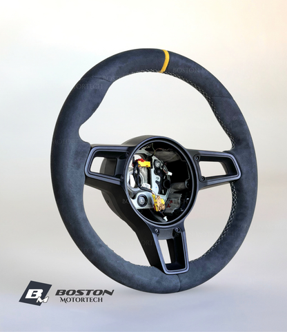 Manual Porsche 991.2 Steering Wheel in Yellow