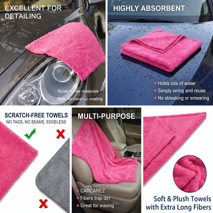 WASH&WHIPS Edgeless Microfiber Coral Fleece with Ultrasonic Edge
