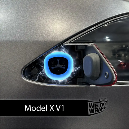 Electric Wormhole Tesla Charge Port Wrap | Model X