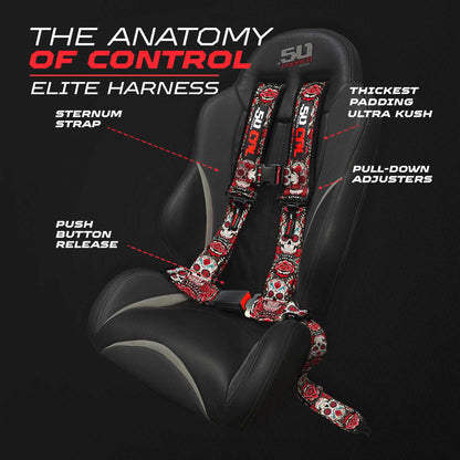 Elite Series 2" & 3" 4 point Harness with push button release