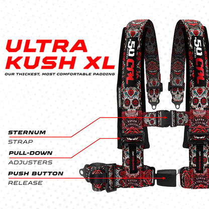 Elite Series 2" & 3" 4 point Harness with push button release