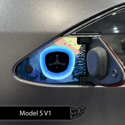 Distracted Elk Tesla Charge Port Wrap | Model S