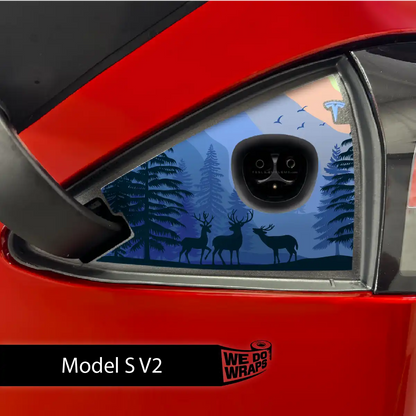 Distracted Elk Tesla Charge Port Wrap | Model S