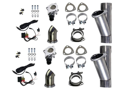 Granatelli Motor Sports Electronic Exhaust Cutout Kit 303525D - Mild Steel Slip-Fit - 2.50"