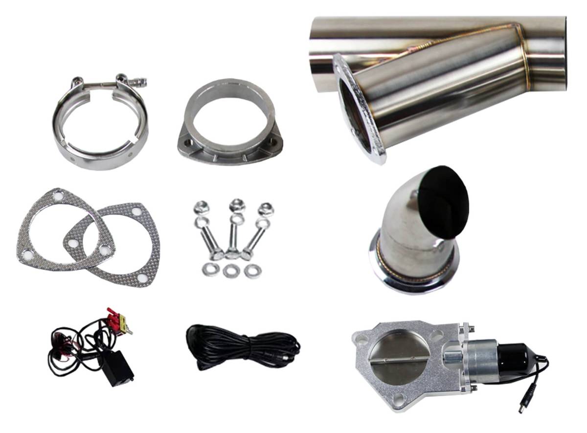 Granatelli Motor Sports Electronic Exhaust Cutout Kit 307525 - Stainless Steel Weld In Style : 2.50 inches