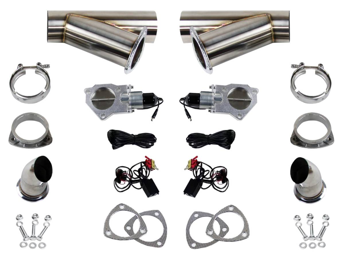 Granatelli Motor Sports Electronic Exhaust Cutout Kit 307525K - Stainless Steel Weld-In - 2.50"