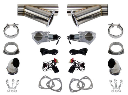 Granatelli Motor Sports Electronic Exhaust Cutout Kit 307530K - Stainless Steel Weld-In