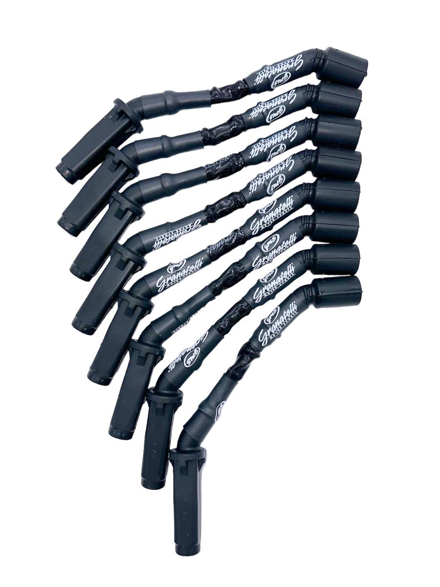 Granatelli GM LS & LT 0-Ohm 8" Black High-Temp Spark Plug Wires – 28-1811HTB