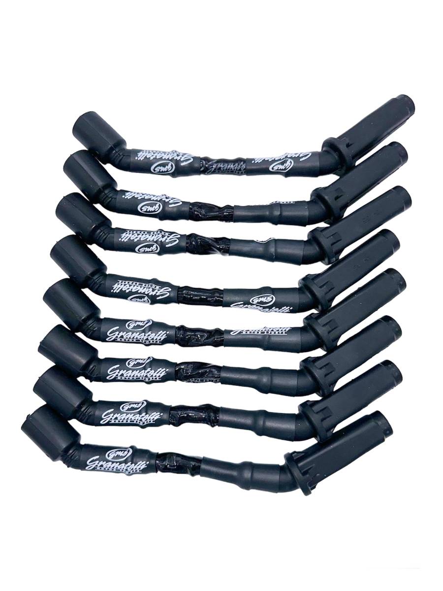 Granatelli GM LS & LT 0-Ohm 8" Black High-Temp Spark Plug Wires – 28-1811HTB