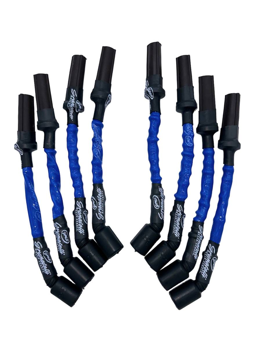 Granatelli GM LS & LT 0-Ohm 10" Blue High-Temp Spark Plug Wires – 28-1545HTBL