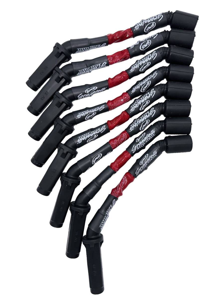 Granatelli GM LS & LT 0-Ohm 8" Red High-Temp Spark Plug Wires – 28-1811HTR