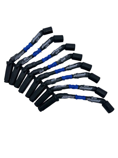 Granatelli GM LS & LT 0-Ohm 8" Blue High-Temp Spark Plug Wires – 28-1811HTBL