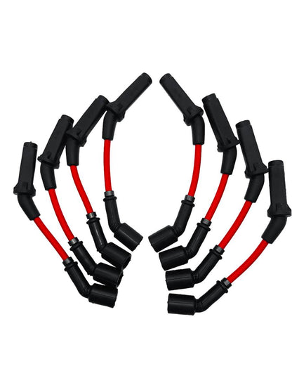 Granatelli GM LS & LT 0-Ohm 8" Red Performance Spark Plug Wires – 28-1811S-R