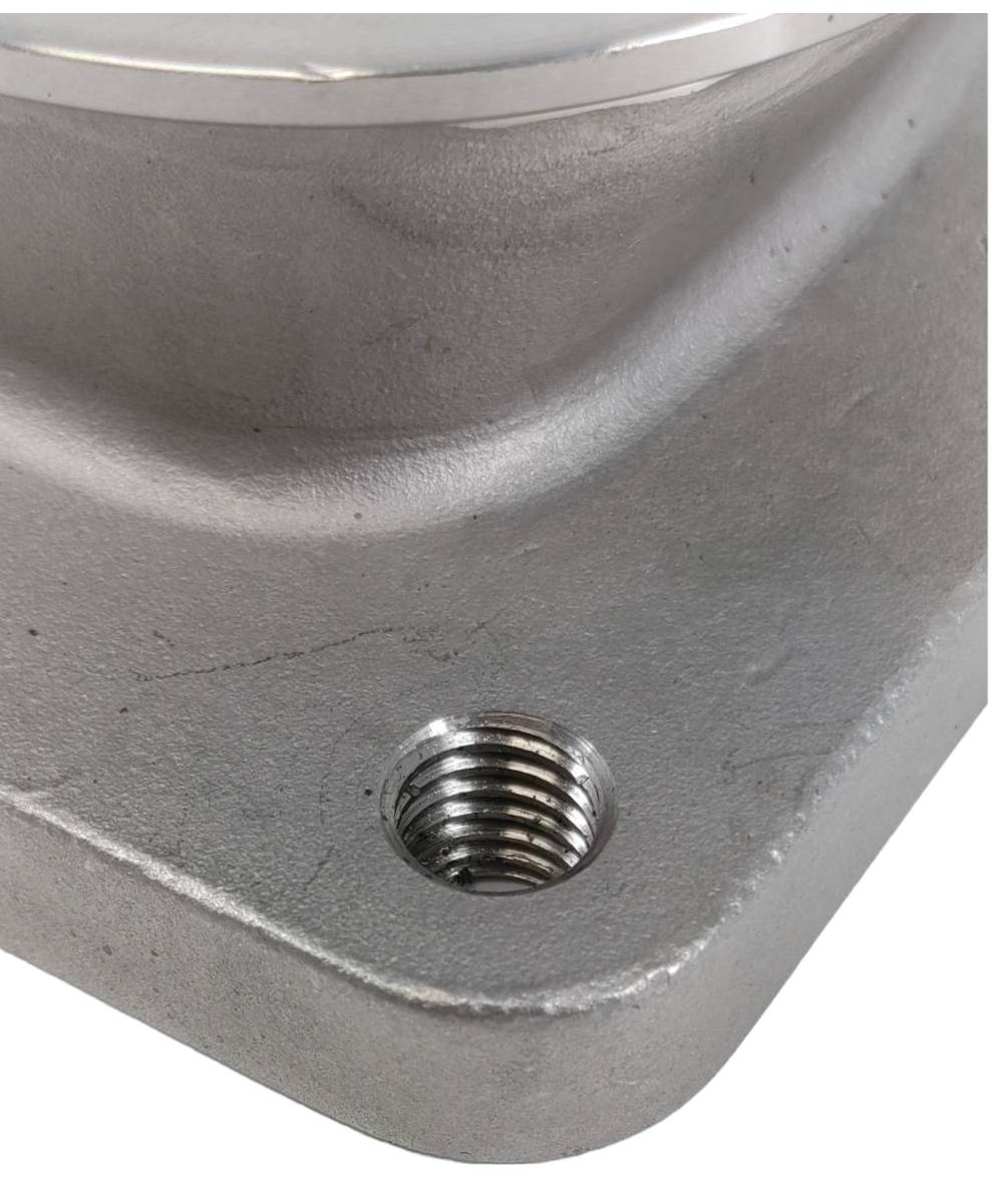 Granatelli Motor Sports Turbo Adapter, Cast. 2.5" V-Band to T3 Housing, Threaded