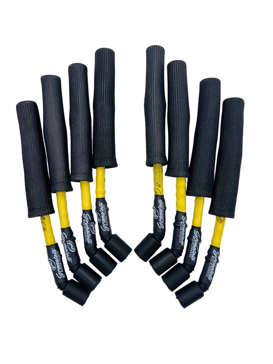 Granatelli GM LS & LT 0-Ohm 10" Yellow High-Temp Spark Plug Wires w/ Kevlar Boots –28-1545HTYB