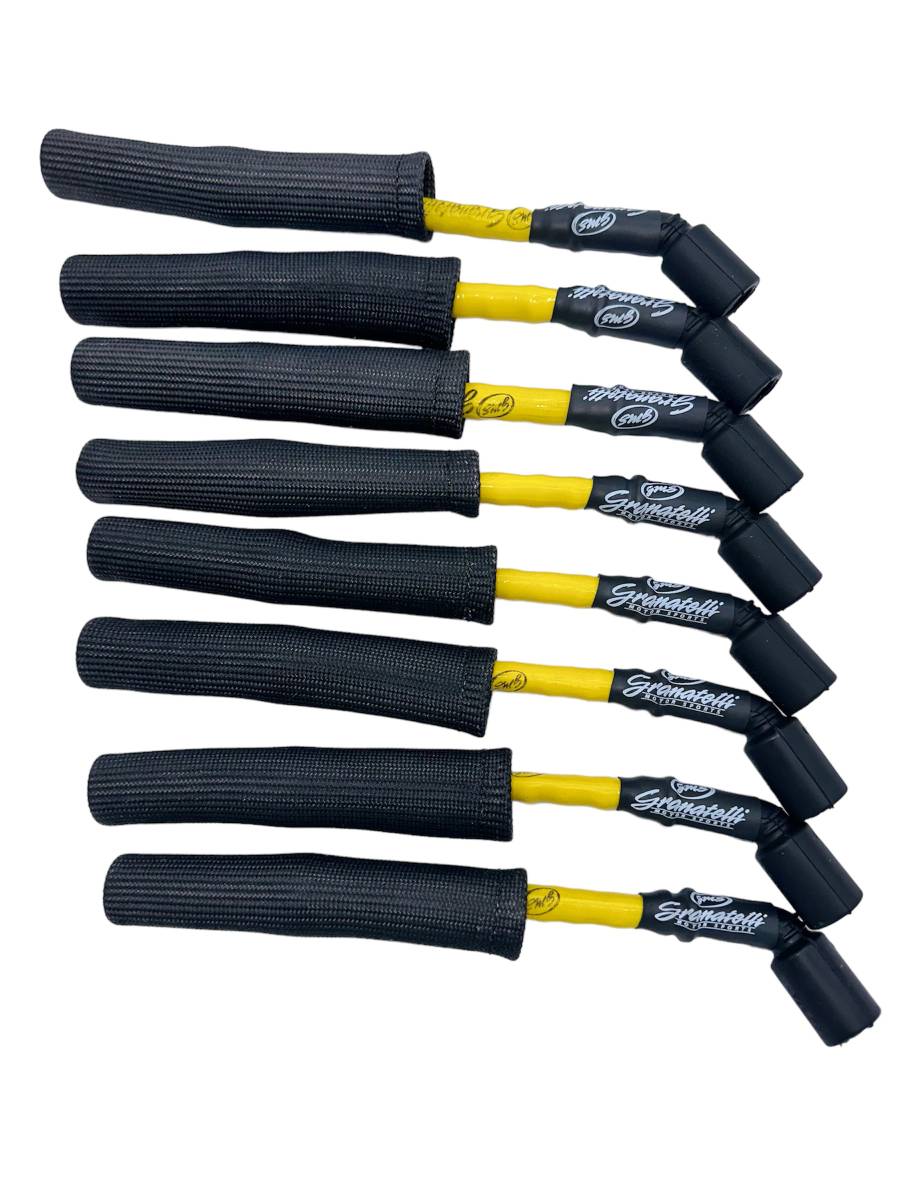 Granatelli GM LS & LT 0-Ohm 10" Yellow High-Temp Spark Plug Wires w/ Kevlar Boots –28-1545HTYB