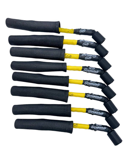 Granatelli GM LS & LT 0-Ohm 10" Yellow High-Temp Spark Plug Wires w/ Kevlar Boots –28-1545HTYB