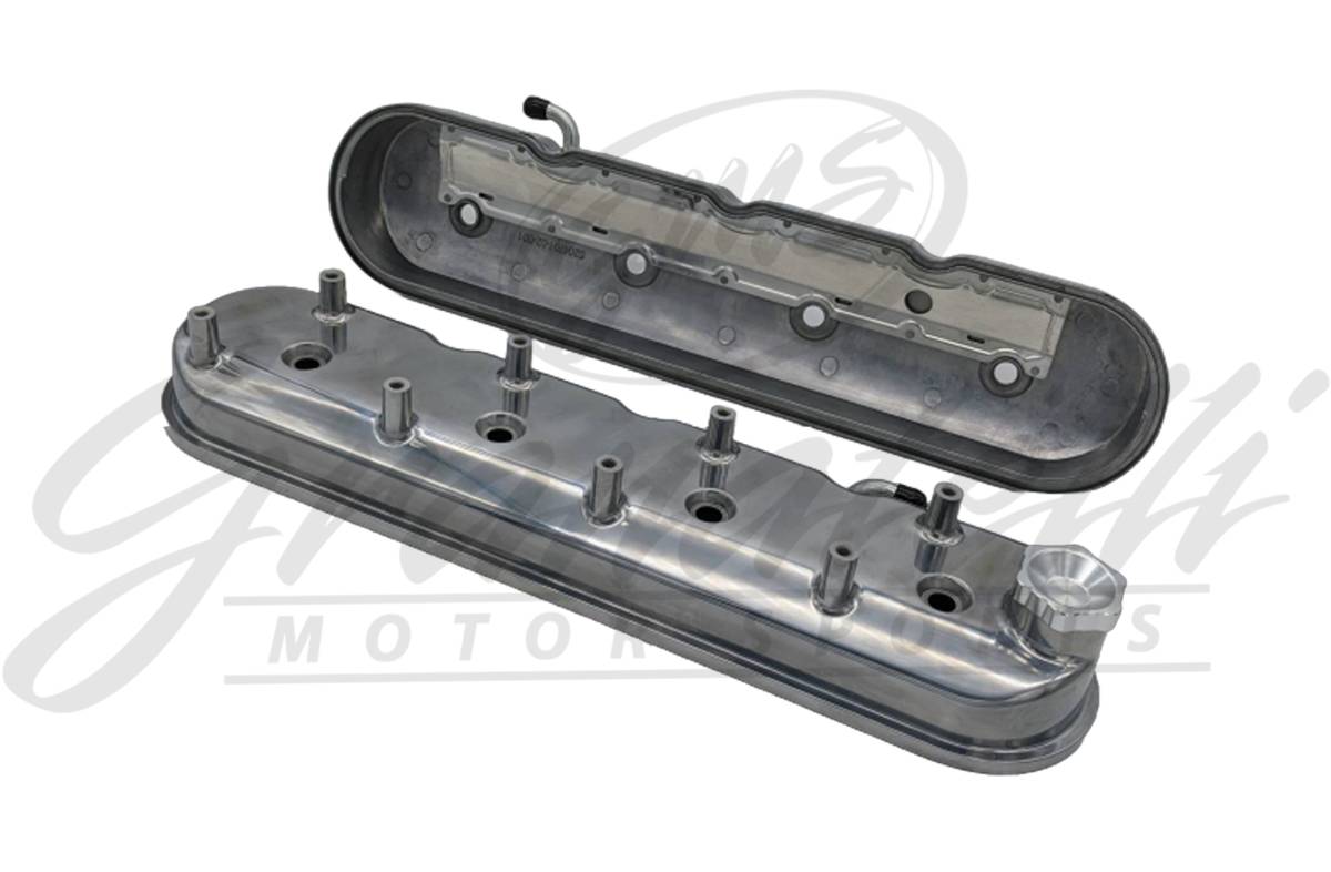 Granatelli Motor Sports LS Tall Valve Cover Polished Finish, 4.8, 5.3, 5.7, 6.0, 6.2, 7.0L, Pair