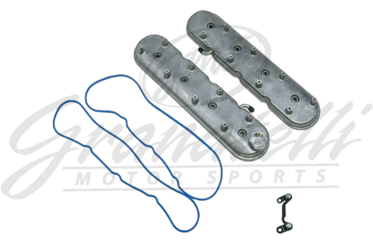 Granatelli Motor Sports LS Valve Cover Cast Finish, 4.8, 5.3, 5.7, 6.0, 6.2, 7.0L, Pair