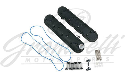 Granatelli Motor Sports  LS Tall Valve Cover Black Wrinkle Finish, 4.8, 5.3, 5.7, 6.0, 6.2, 7.0L, Pair
