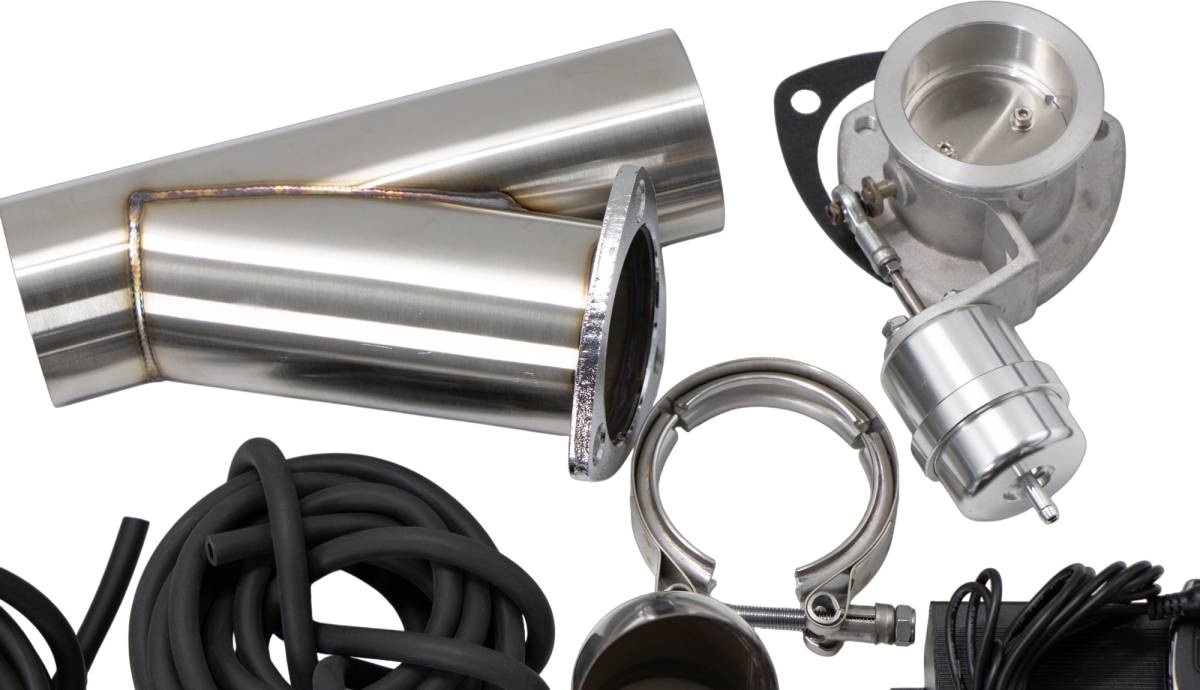 Granatelli Motor Sports Vacuum/Pressure Controlled Electronic Exhaust Cutout Systems - Stainless Steel Slip-Fit 309525