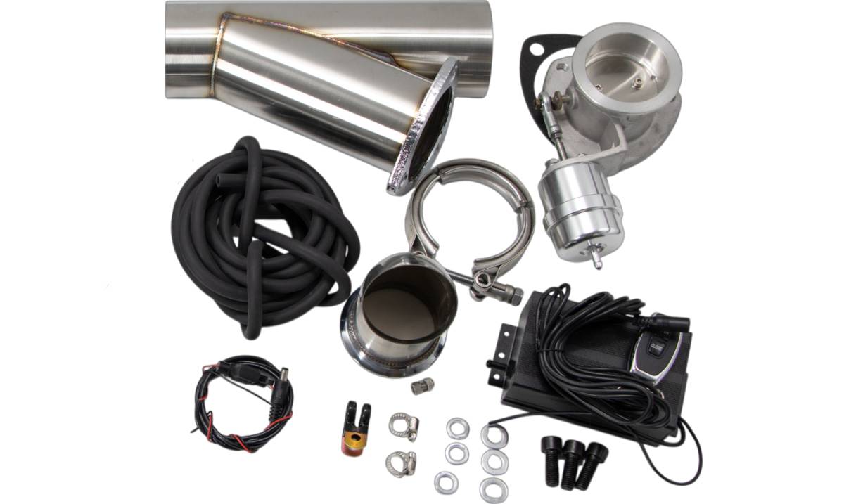Granatelli Motor Sports Vacuum/Pressure Controlled Electronic Exhaust Cutout Systems - Stainless Steel Slip-Fit 309525