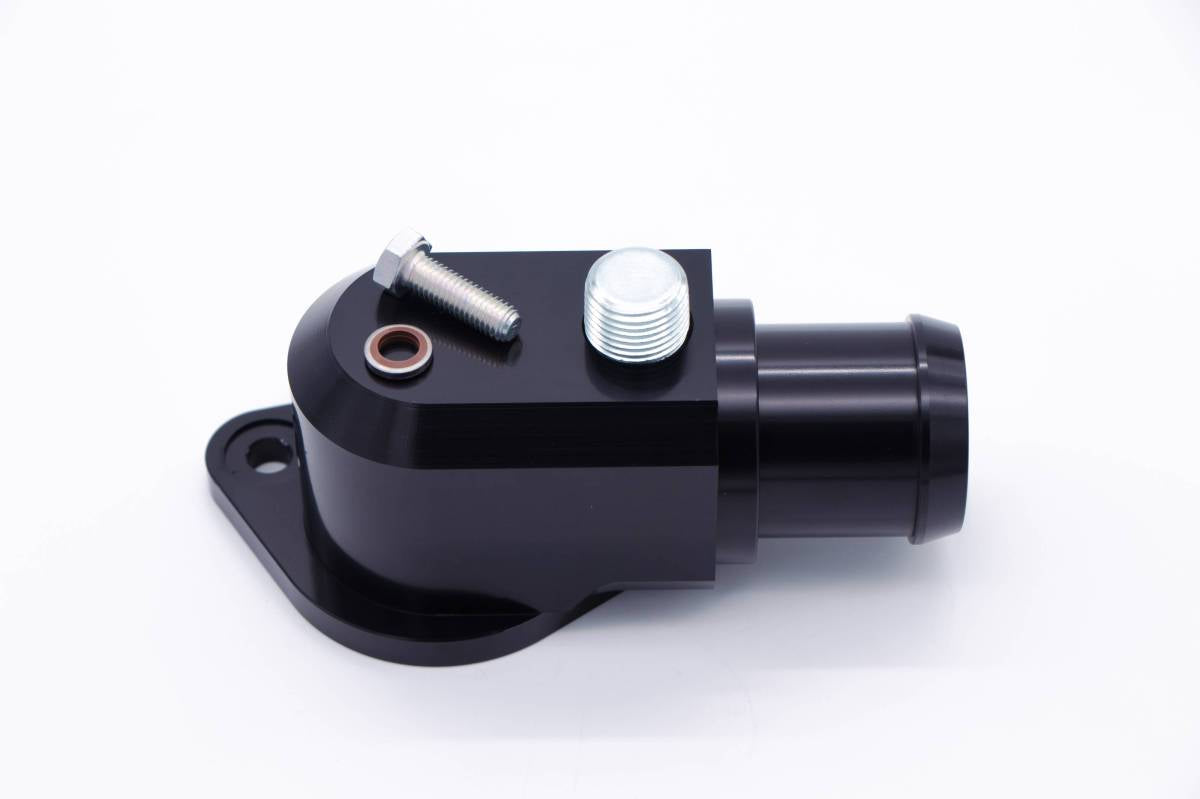 Granatelli Motor Sports Black Billet Thermostat Housing with Thermostat 430180B