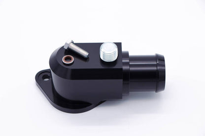 Granatelli Motor Sports Black Billet Thermostat Housing with Thermostat 430180B