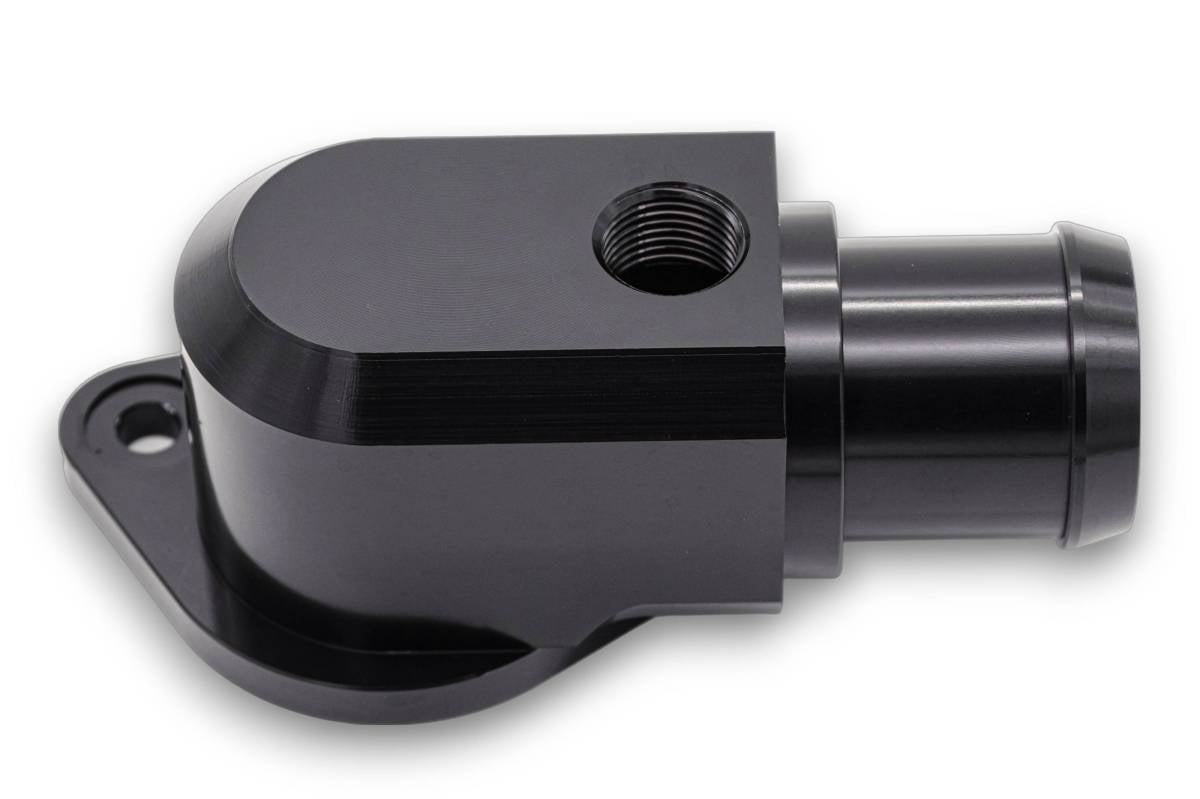 Granatelli Motor Sports  Black Billet Thermostat Housing with Thermostat 430160B