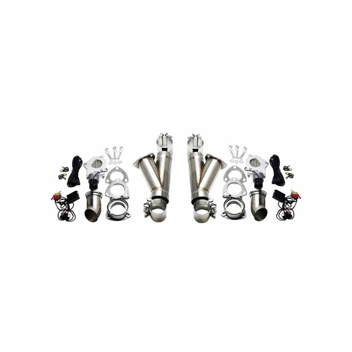 2.25" SS Slip-Fit Electronic Exhaust Cutout Kit
