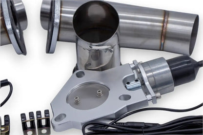 Granatelli Motor Sports Dual Electronic Exhaust Cutout Kit 307522D - Stainless Steel Weld-In - 2.25"