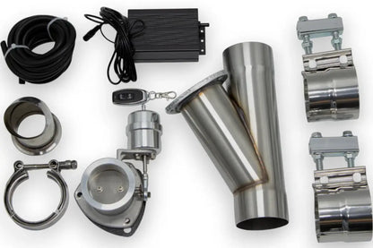 Granatelli Motor Sports Vacuum/Pressure Controlled Electronic Exhaust Cutout Systems - Stainless Steel Slip-Fit  309530