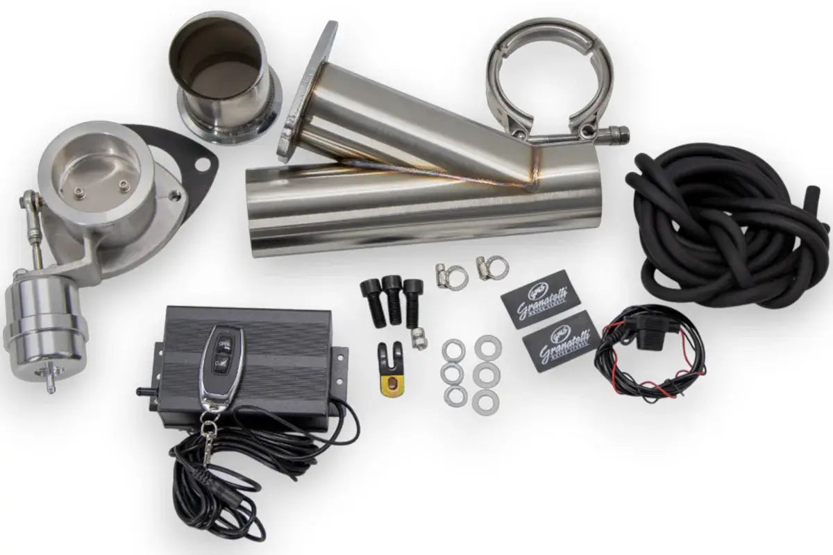 Granatelli Motor Sports Vacuum/ Pressure Controlled Electronic Exhaust Cutout Systems - Stainless Steel Weld-In 309625K