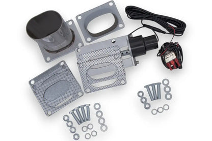 Granatelli Single 3" Electronic Exhaust Oval Cutout Kit – Stainless Weld-In (313530)