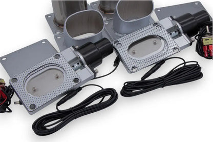 Granatelli Motor Sports Electronic Exhaust Oval Cutout Kit 313530D - Stainless Steel Weld-In